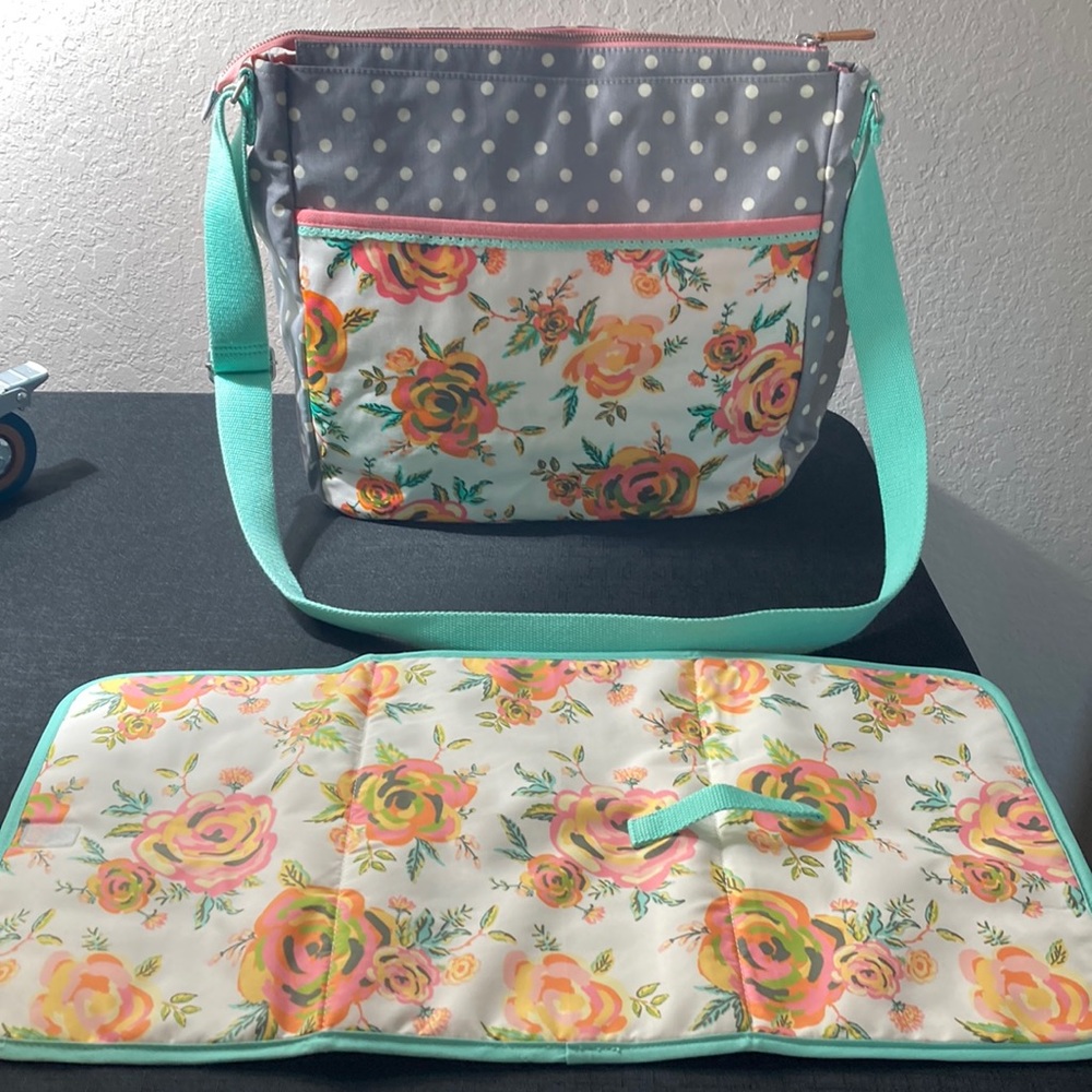 Matilda Jane diaper bag with changing pad